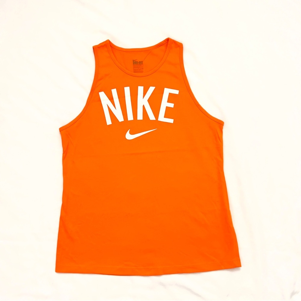 Nike Dri-Fit Tomboy Sleeveless Graphic Tank Top 648577 Orange Women’s Size S